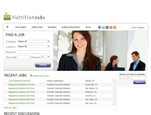 Tablet Screenshot of nutritionjobs.com